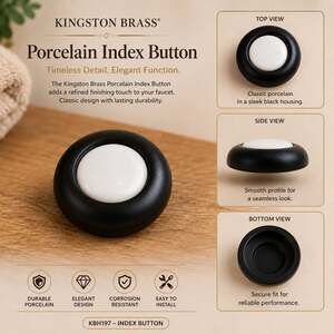 Kingston Brass KBH197 Porcelain Index Button
